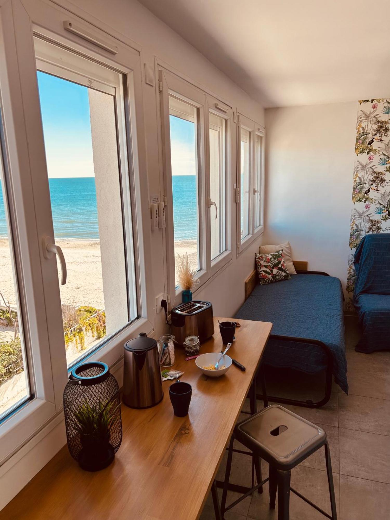 Estudio 1Ere Ligne Vue Mer ,Place De Parking Privee Acces A La Plage De La Residence 3Eme Etage Палава-ле-Фло Экстерьер фото