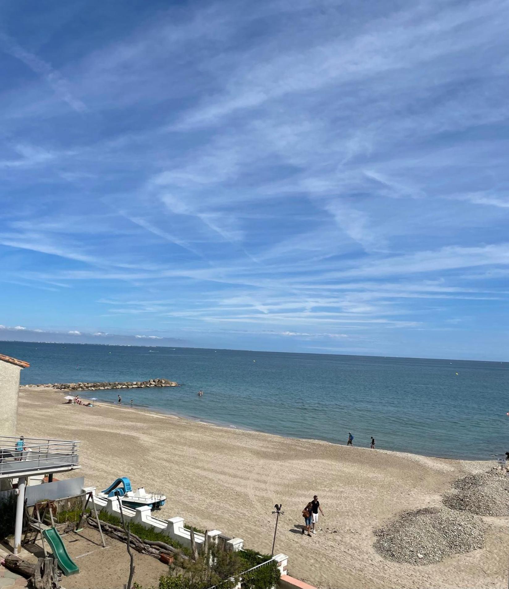 Estudio 1Ere Ligne Vue Mer ,Place De Parking Privee Acces A La Plage De La Residence 3Eme Etage Палава-ле-Фло Экстерьер фото